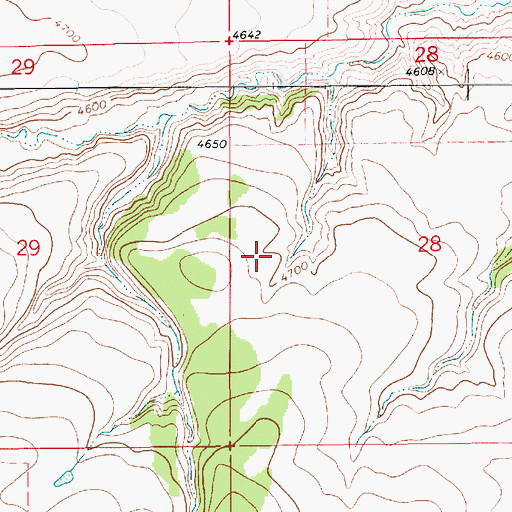 Topographic Map of 16N11E28BC__01 Spring, MT