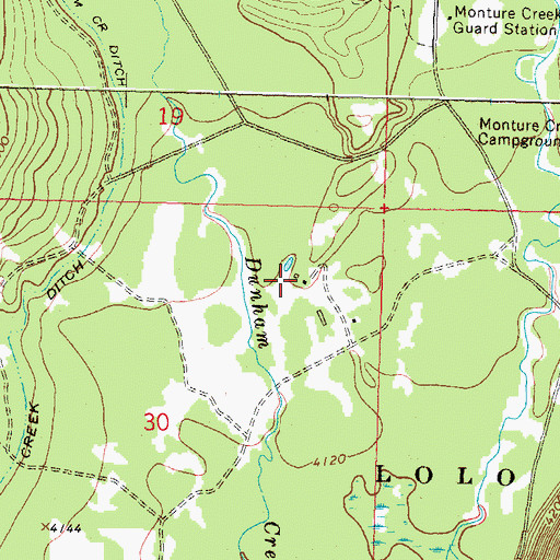 Topographic Map of 16N12W30AACC01 Well, MT