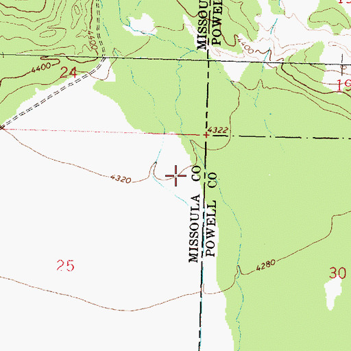 Topographic Map of 16N14W25AADA01 Well, MT
