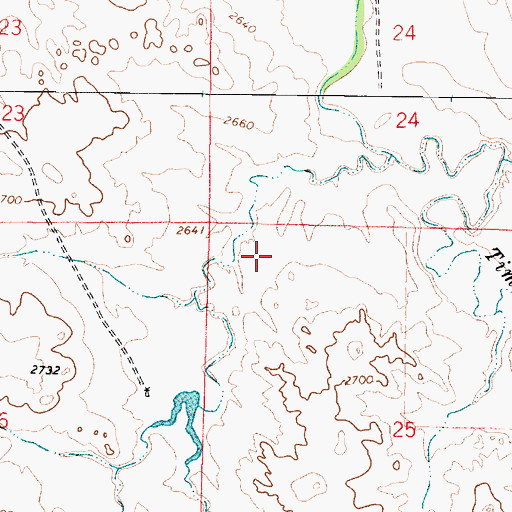 Topographic Map of 16N44E25BBAC01 Well, MT