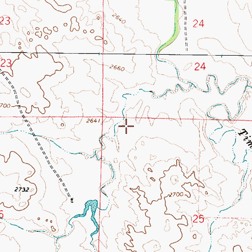 Topographic Map of 16N44E25BBAA01 Well, MT