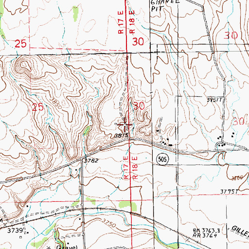 Topographic Map of 16N18E30CBBC01 Well, MT