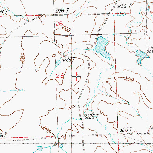 Topographic Map of 16N24E28AAC_01 Well, MT