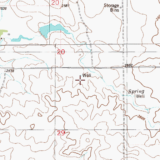 Topographic Map of 16N59E29ABA_01 Well, MT