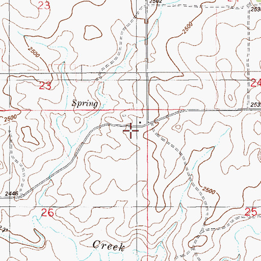 Topographic Map of 16N58E26AAAA01 Well, MT