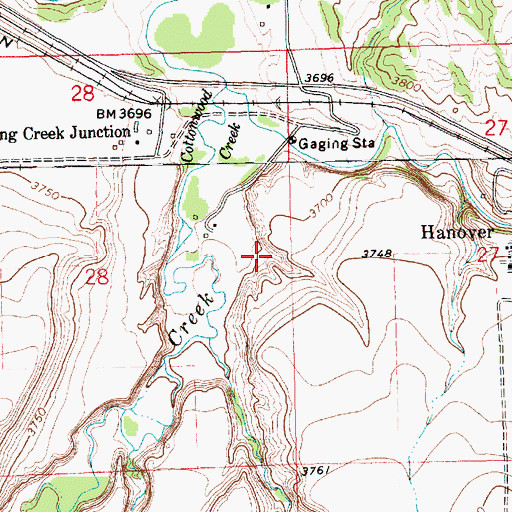 Topographic Map of 16N17E28ADCC01 Well, MT