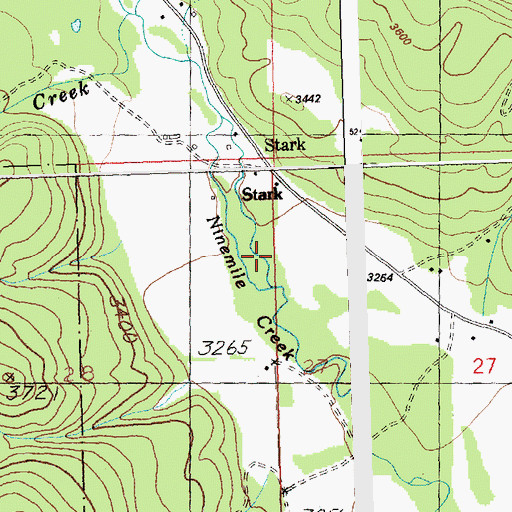 Topographic Map of 16N23W27BBCC01 Well, MT
