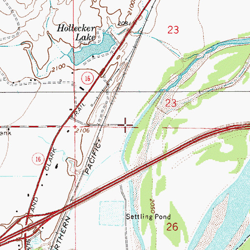 Topographic Map of 16N55E23BDD_01 Well, MT