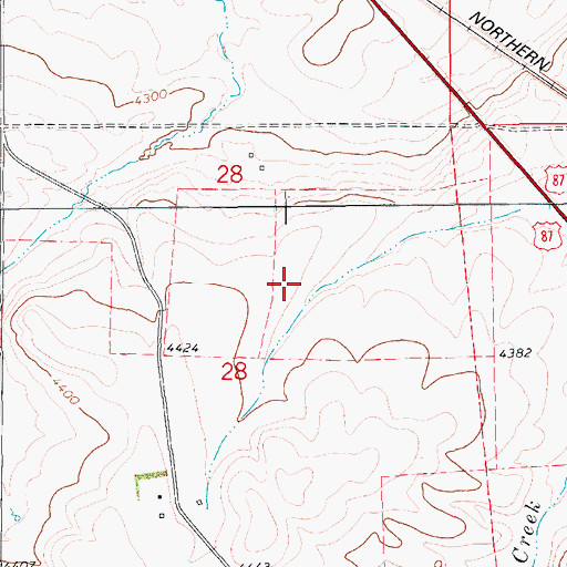 Topographic Map of 16N12E28AB__02 Well, MT