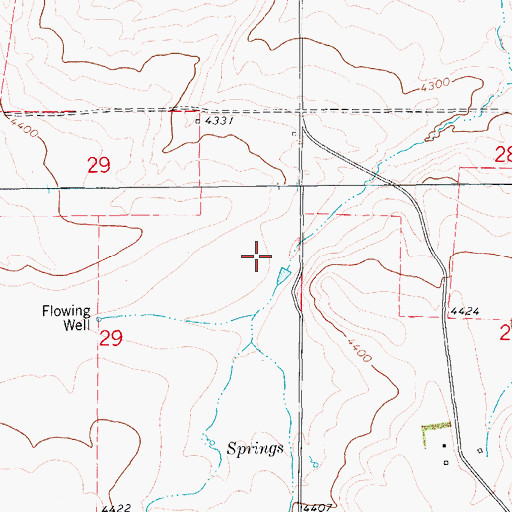 Topographic Map of 16N12E29AA__02 Well, MT