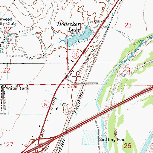 Topographic Map of 16N55E23CC__01 Well, MT