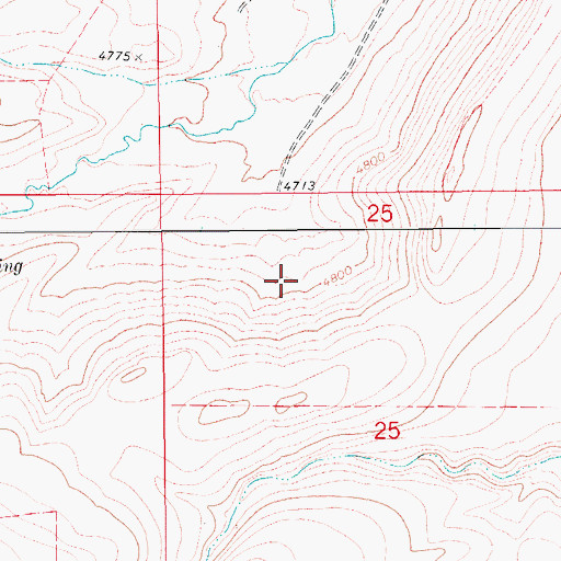 Topographic Map of 16N10E25BA__01 Spring, MT