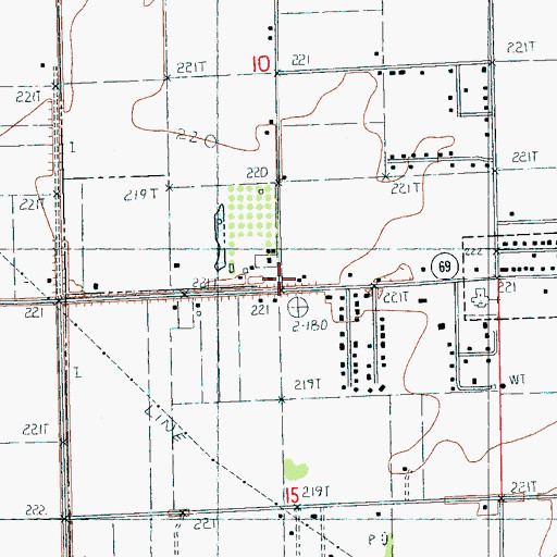 Topographic Map of Ditch Number 15, AR