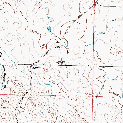Topographic Map of 16N38E24DBDA01 Well, MT