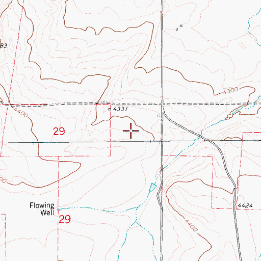 Topographic Map of 16N12E29AA__01 Well, MT