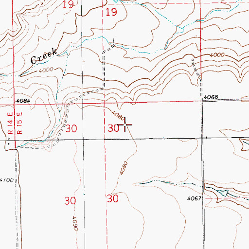 Topographic Map of 16N15E30AB__01 Well, MT