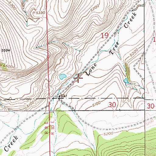 Topographic Map of 16N10E19C___01 Well, MT