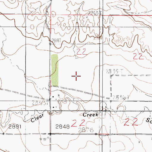 Topographic Map of 16N51E22CBC_01 Well, MT