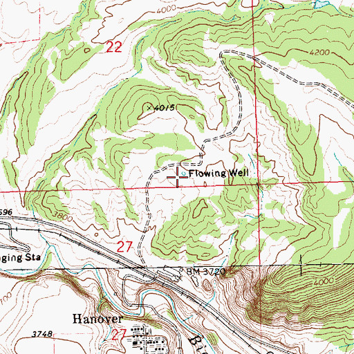 Topographic Map of 16N17E22DCD_01 Well, MT