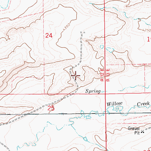 Topographic Map of 16N12E24DA__02 Spring, MT