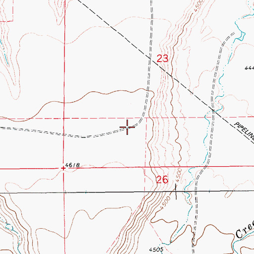 Topographic Map of 16N11E23CA__01 Spring, MT