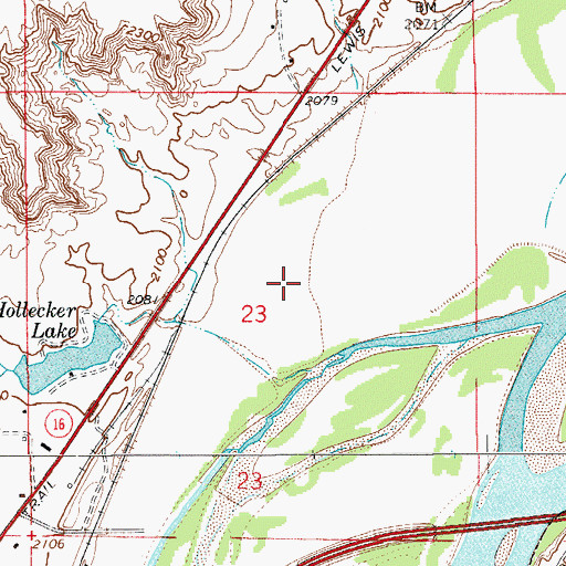 Topographic Map of 16N55E23AC__01 Well, MT