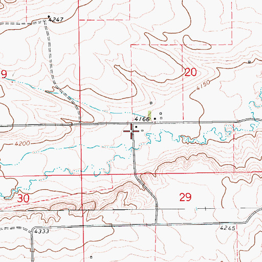 Topographic Map of 16N13E20CDB_01 Well, MT