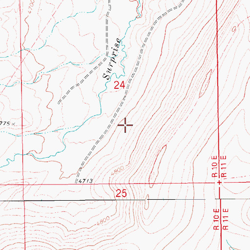 Topographic Map of 16N10E24DB__01 Spring, MT