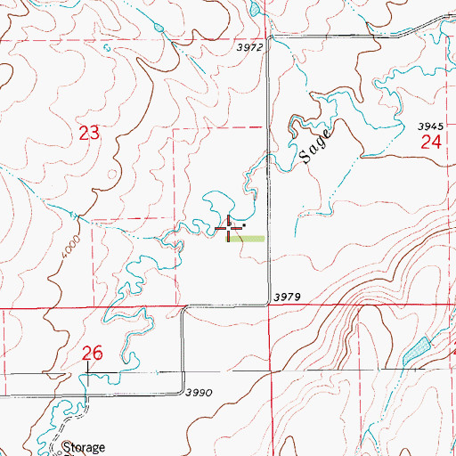 Topographic Map of 16N13E23DDA_01 Well, MT