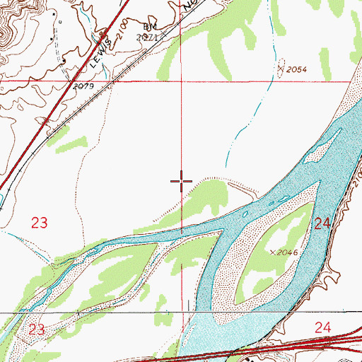Topographic Map of 16N55E23CDC_01 Well, MT