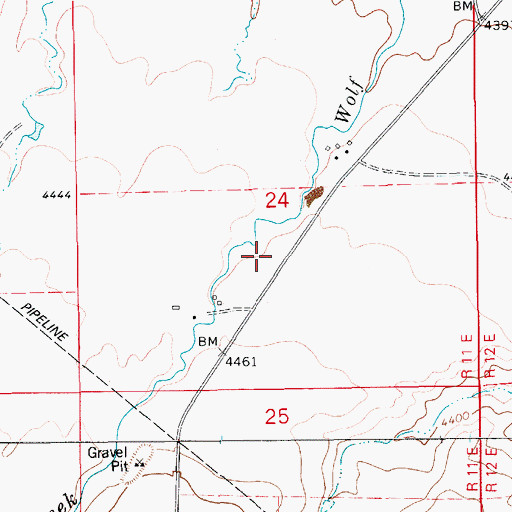Topographic Map of 16N11E24____01 Well, MT