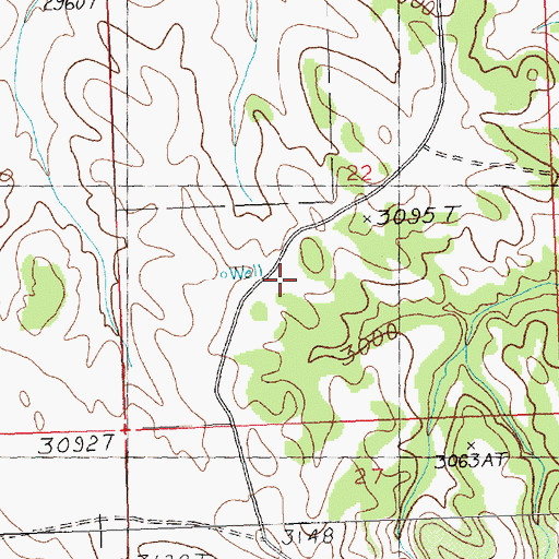 Topographic Map of 16N28E22CBD_01 Well, MT