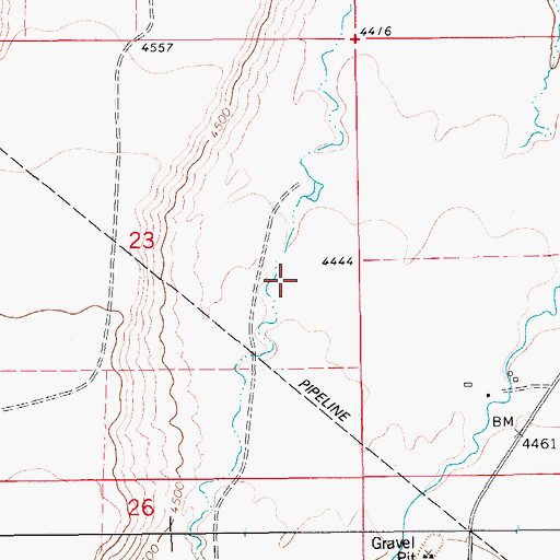 Topographic Map of 16N11E23AD__01 Spring, MT