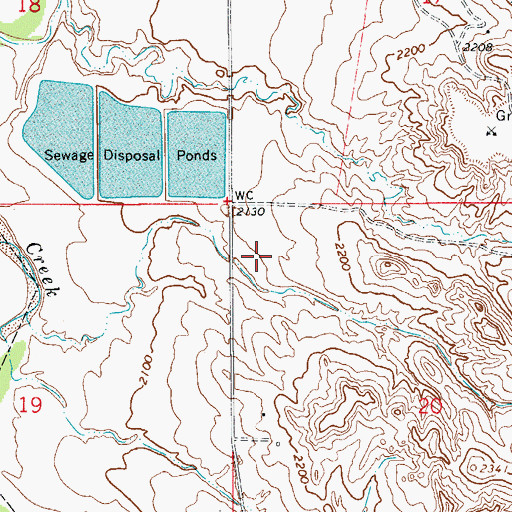 Topographic Map of 16N56E20BB__01 Well, MT