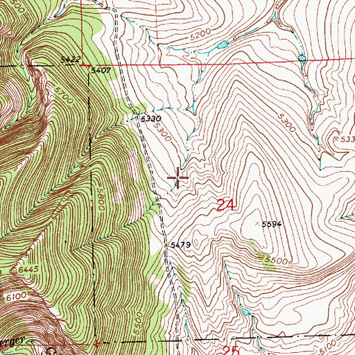 Topographic Map of 16N09E24BD__01 Spring, MT