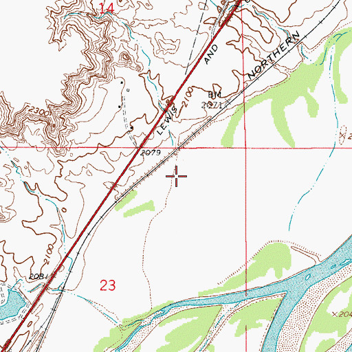 Topographic Map of 16N55E22DDD_01 Well, MT