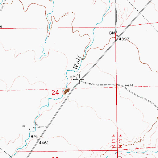 Topographic Map of 16N11E24A___01 Well, MT