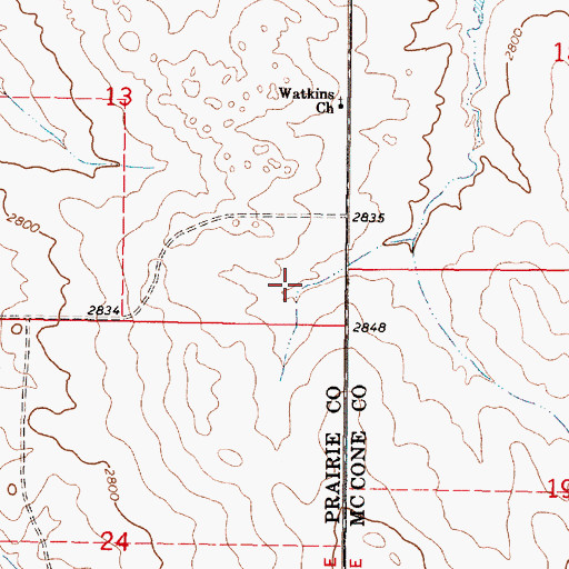 Topographic Map of 16N45E13DDDB01 Well, MT