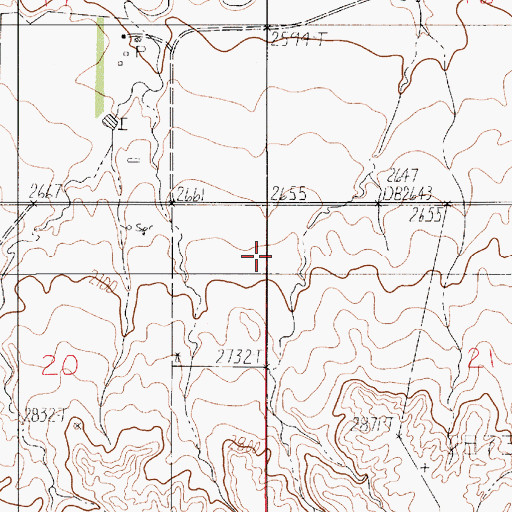 Topographic Map of 16N53E20ADD_01 Well, MT