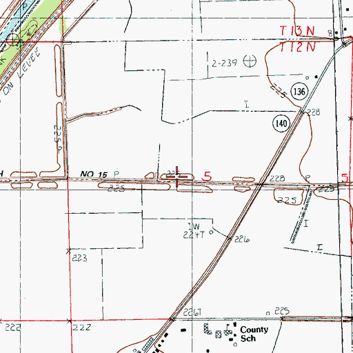 Topographic Map of Ditch Number 15, AR