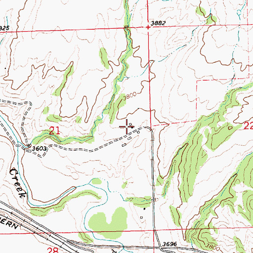 Topographic Map of 16N17E21ADD_01 Well, MT