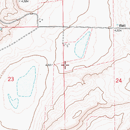 Topographic Map of 16N12E24BB__01 Well, MT