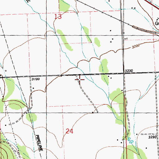 Topographic Map of 16N20W24ABA_01 Well, MT