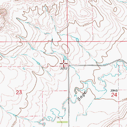 Topographic Map of 16N13E23AAD_01 Well, MT