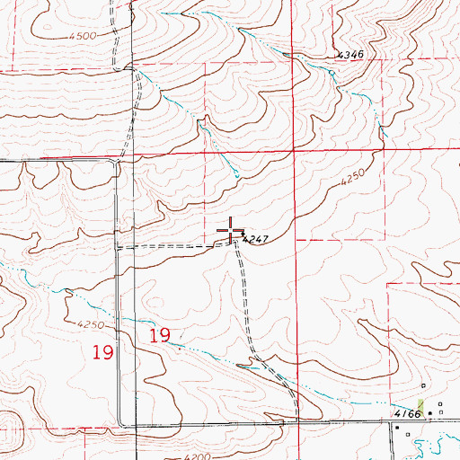 Topographic Map of 16N13E19AAC_01 Well, MT