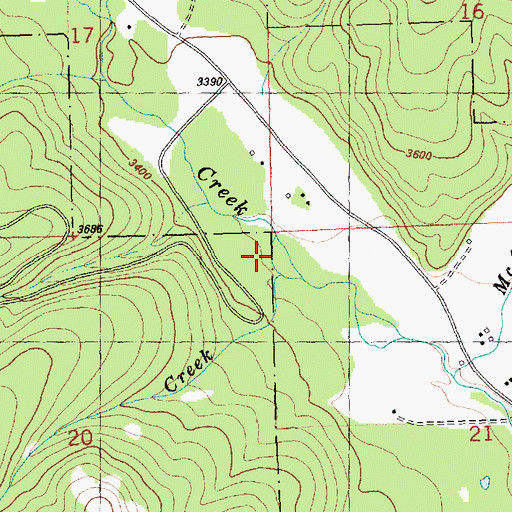 Topographic Map of 16N23W21BCBC01 Well, MT