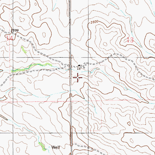 Topographic Map of 16N59E13CCB_01 Well, MT