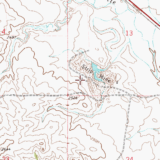 Topographic Map of 16N53E13CCDB01 Well, MT
