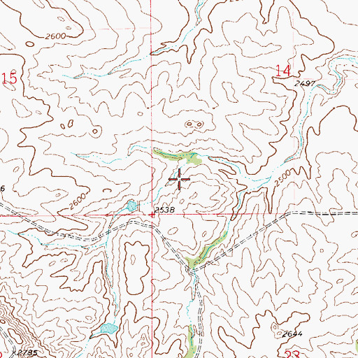 Topographic Map of 16N53E14CC__01 Well, MT