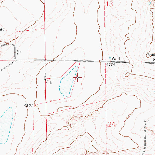 Topographic Map of 16N12E13CD__01 Well, MT
